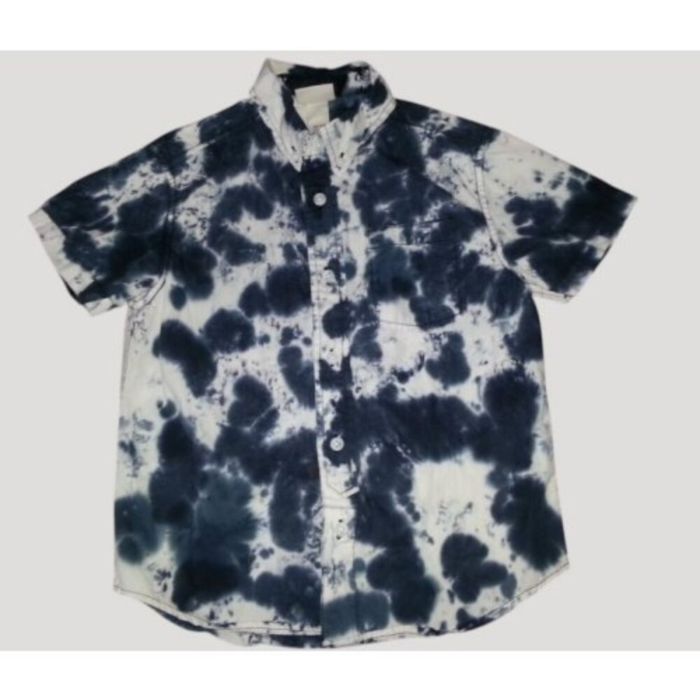 MOSSIMO Blue Tie Dyed Short Sleeved Top Boys Size 4-5